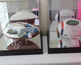 Houston Texas Helmet Case, Arizona Cardinals Helmet Case, Jaguars Collectible Football, Gators Collectible Football