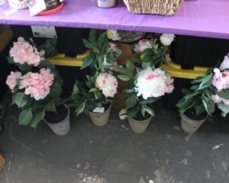 Silk potted flowers