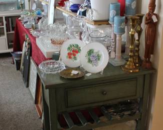 Included Brands - Simon Pierce & Imperial - Some Pieces Include - Brass Candlesticks, Milk Glass, Ashtrays, & Pitcher