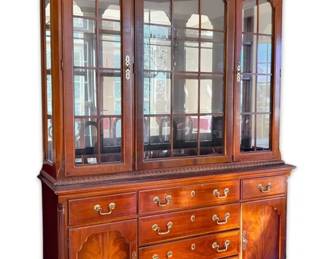 Lexington Wooden TwoPiece Lighted China Cabinet