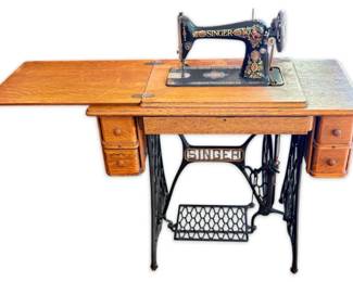 Antique Singer Sewing Machine Table