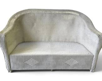 White Wicker Sofa