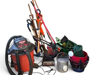 Tools Craftsman Vacuum, Tool Bucket, Electric Chainsaw, Watering Cans, Shovels More