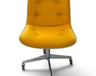 MCM Steelcase Mustard Swivel Office Chair