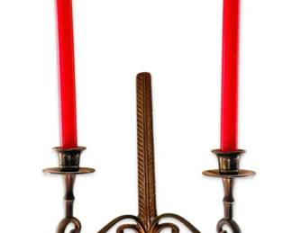 Brass DoubleArm Wall Sconce Candeholder