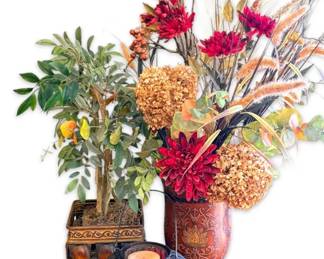 Floral Arrangements Hanging Metal Candle Holder