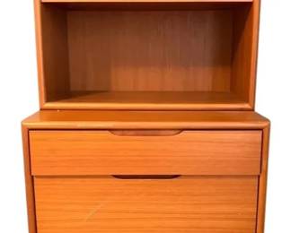 MCMInspired 3 Drawer Cabinet Hutch 2pc