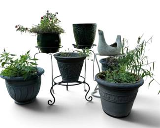 Ceramic Pots, Plant Stands, More