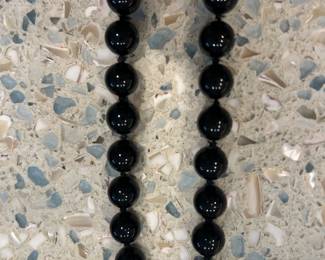 Black onyx pearls -15” drop