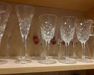Baccarat crystal - 6 glasses, 4 red glasses and decanter-$800