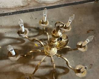 Brass chandelier
