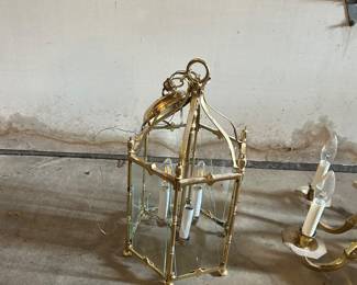 brass chandelier