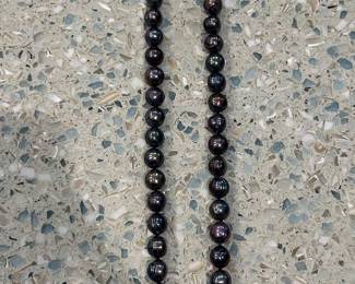 18” drop saltwater pearls with sterling clasp