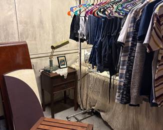 Clothes outside table 