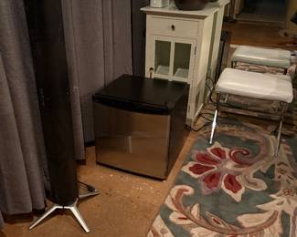Mini frog, fan, side table stool 