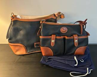 Dooney  Bourke Leather Hobo Bag with WristletKey Fob  All Weather Leather Letter Carrier
