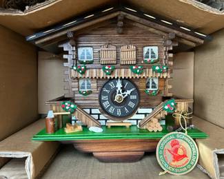 Chalet 1day musical Black Forest House Cuckoo Clock with Twin Doors 20cm by Hubert Herr