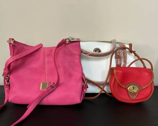Dooney  Bourke Pink Frederica Bag, Classic Allweather Leather Mini Belt Bag  Lg. Domed Satchel