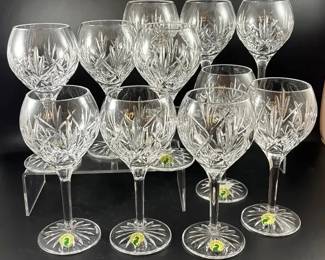 Set Of 11 Waterford Crystal Eve Wine Glasses