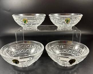 Set Of Four Waterford Crystal Delaney Serving Bowls