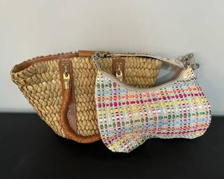 Michael Kors Santorini Straw Tote  Sak Woven Hobo Bag
