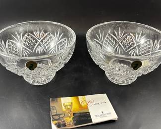 Set Of Two Waterford Carrigan Crystal Bowls