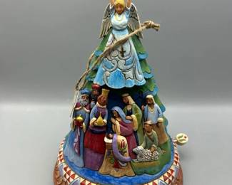 Jim Shore Heartwood Creek Lighted Musical Nativity Tree Figurine by Enesco