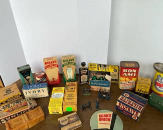 Antique Boxed Soaps, Shoe Polish, More