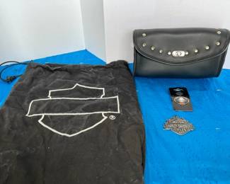 Harley Davidson Bag, Badge, Pin