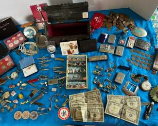 Mens Jewelry, Silver Certificates, Indian Head Pennies