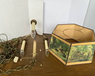 Vtg 1960s Hanging Lamp