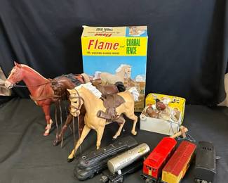 Vintage Marx Horses, Lionel Trains Pelham Puppet