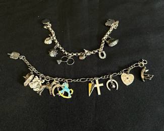 Sterling Charm Bracelet Suspected Silver