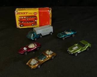 1970s Mattel Red Line Hot Wheels Dinky Toys Bus
