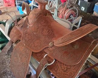 Western Tooled Saddle