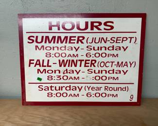 hours sign