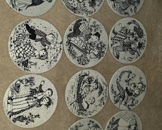 Bjorn Wiinblad "Months of Love" series plaques