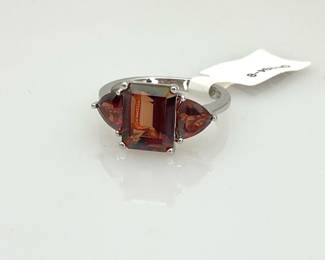Garnet Silver Ring