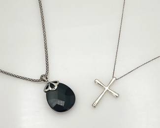 Black Onyx Silver Necklace