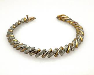 Sterling Silver and Diamond Bracelet