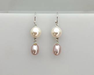 Sterling Silver Cultured Pearl Earrings