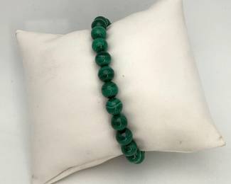 Malachite Bead Bracelet