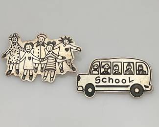 Save the Children Silver Pins