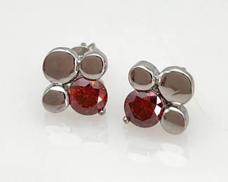Watermelon Red Moissanite Earrings