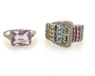 Sterling Silver Gemstone Rings