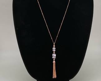 Rose Gold Color Over Sterling Necklace
