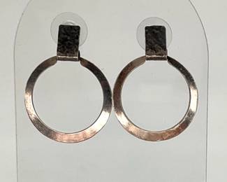Sterling Silver Circle Earrings