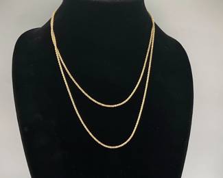 Gold Over Bronze Glitter Necklace