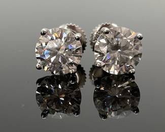 Silver Moissanite Earrings