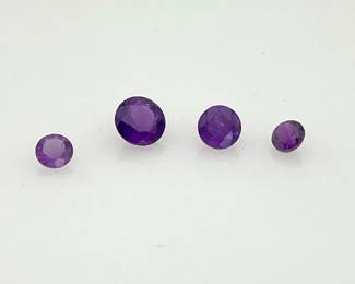 Round Cut Amethyst Gemstones